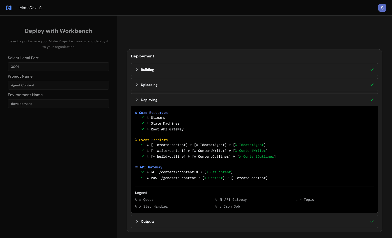 Deployment real time updates